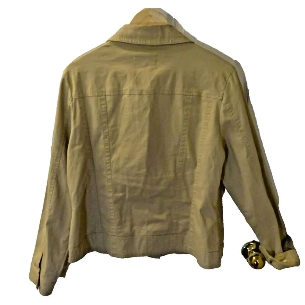 Pre-Loved AMI XL Tan‎ Cotton Spandex Long Sleeve Light Jacket - Picture 5 of 5